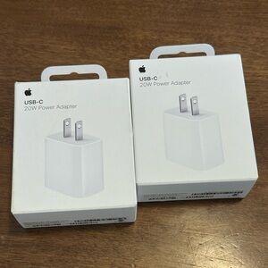 TWO Apple White USB-C 20W Power Adapter